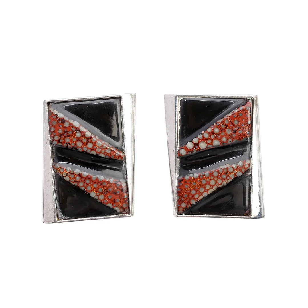 LUISA LARENA. Urushi lacquer earrings, circa 1985-1995. — Earrings — Balclis