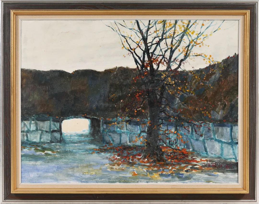 Jørgen Waring: Farmyard, autumn. 2008 — Paintings and sculptures/Modern pictorial arts — Lauritz