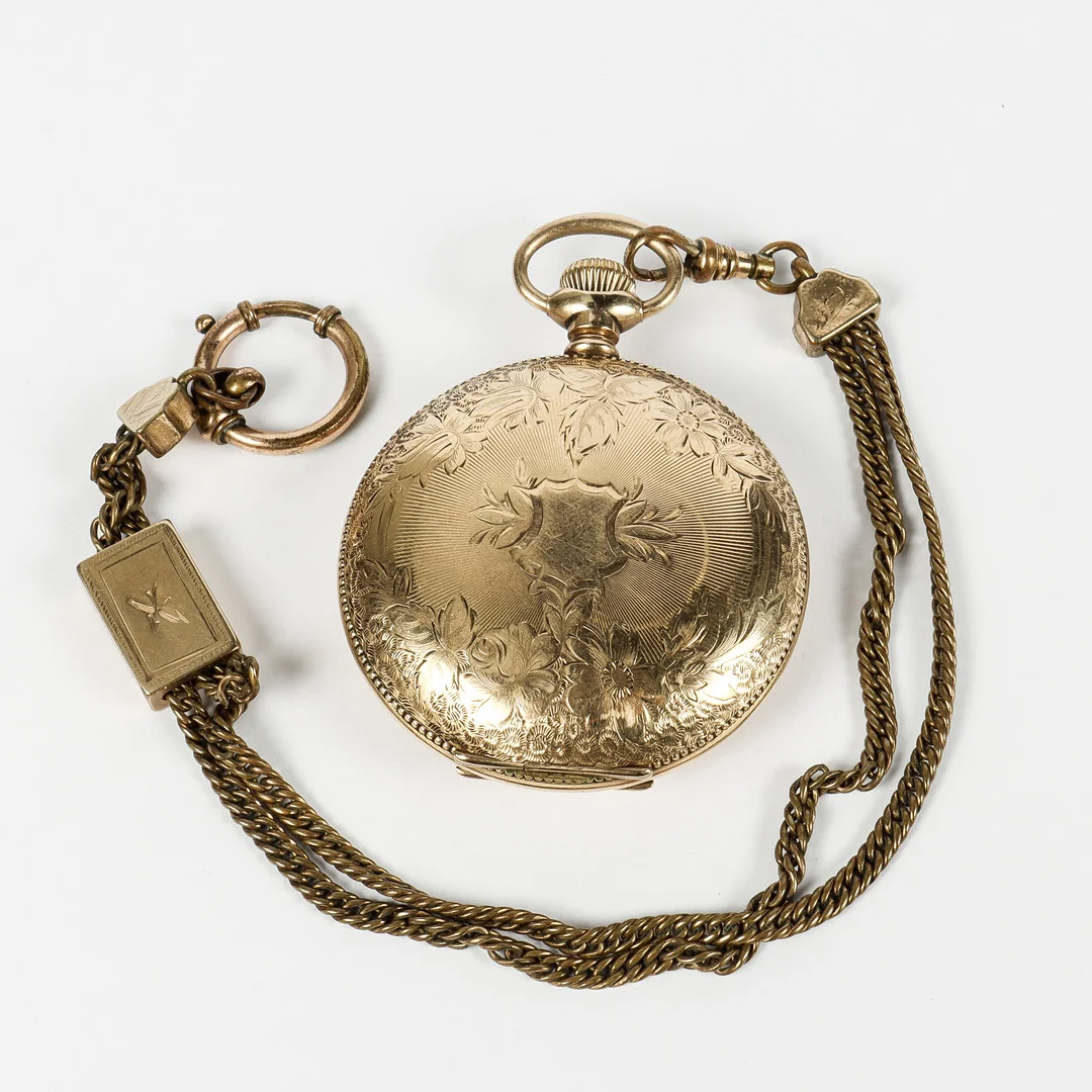 FICKUR "Savonette", Hamilton Watch Co, doublé / gold-filled 14k, USA. — Pocket & Stop Watches — Karlstad Hammarö Auktionsverk