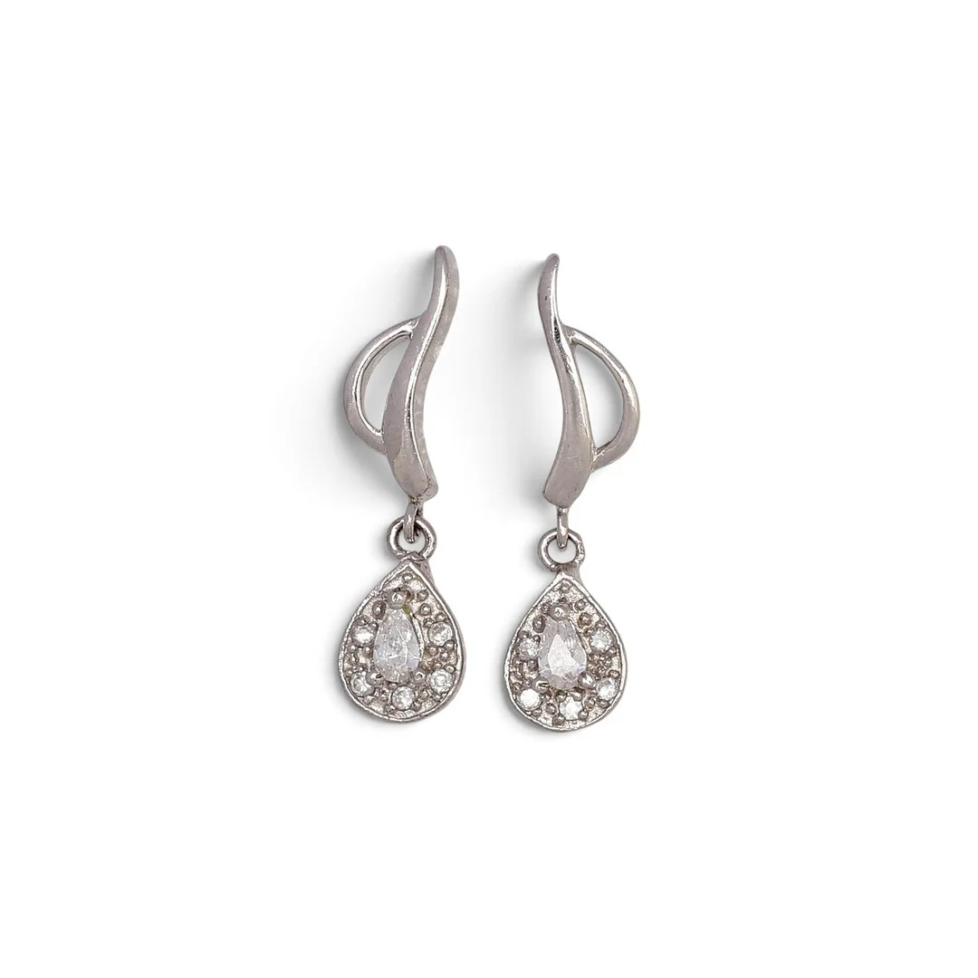 Zircons long earrings. — Earrings — Balclis
