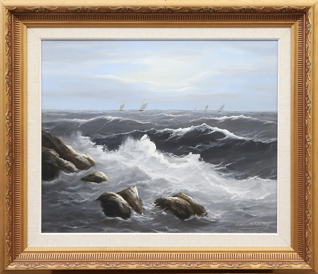 LARS NORBERG. OLJA, på duk, marinmålning, signerad. — Paintings — Kalmar Auktionsverk