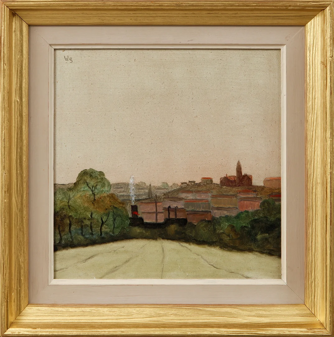 WILGOT SVENSSON. "Sommarbild, Pölsebo", olja på pannå, signerad. — Paintings — Göteborgs Auktionsverk