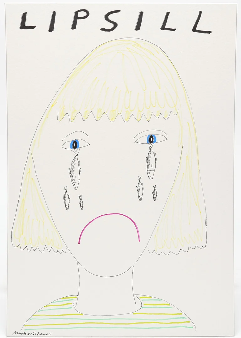 MARTIN MÖLDENER. "Lipsill", tusch på passepartout, signerad. — Drawings — Gomér & Andersson Linköping
