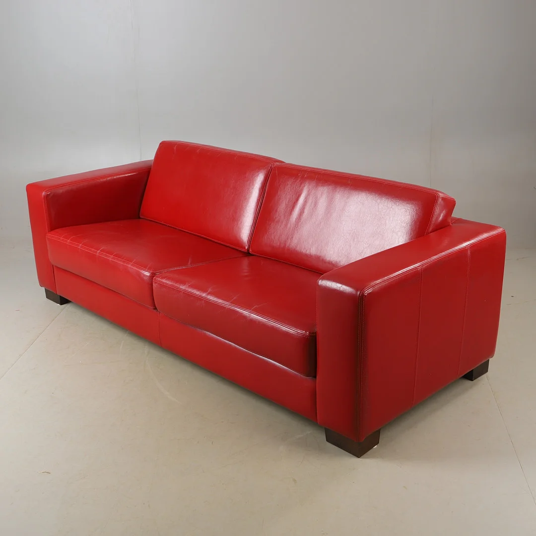SOFFA, skinnklädd, Montel, 2000-tal. — Sofas & Seatings — Helsingborgs Auktionskammare