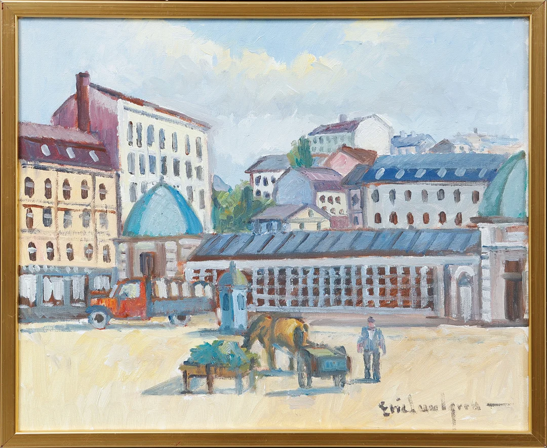 ERIC LUNDGREN. Oljemålningar, 2 st, signerade. — Paintings — Göteborgs Auktionsverk