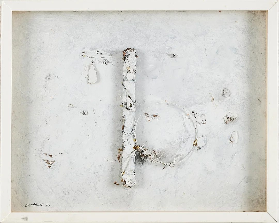 ANTHONY O´CARROLL (Irland f. 1942) Blandteknik med målning och collage, signerad och daterad 89. — Paintings — Stockholms Auktionsverk Magasin 5
