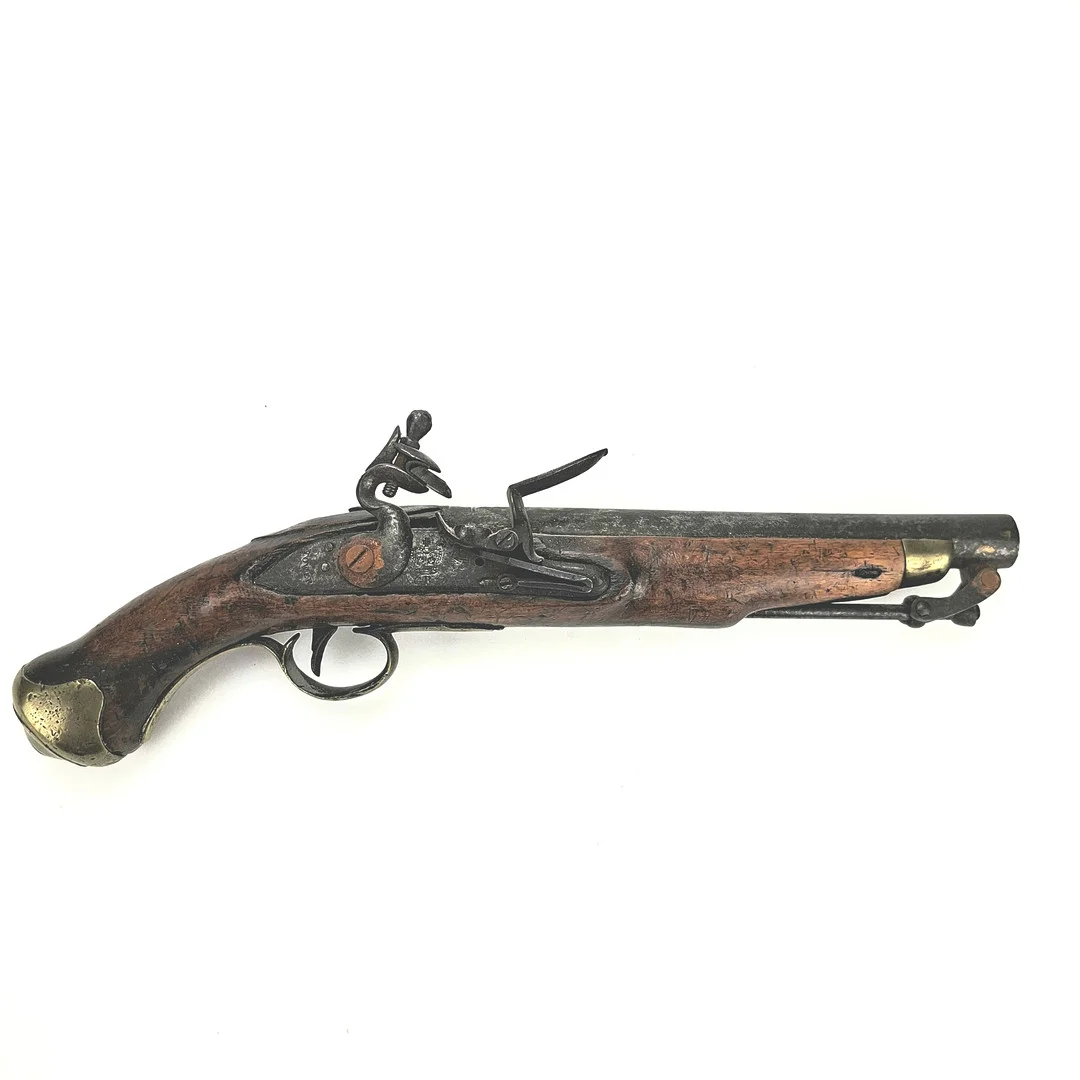 FLINTLÅSPISTOL, GR Tower, England, 1700/1800-tal. — Guns & Rifles — Auktionshuset Thörner & Ek