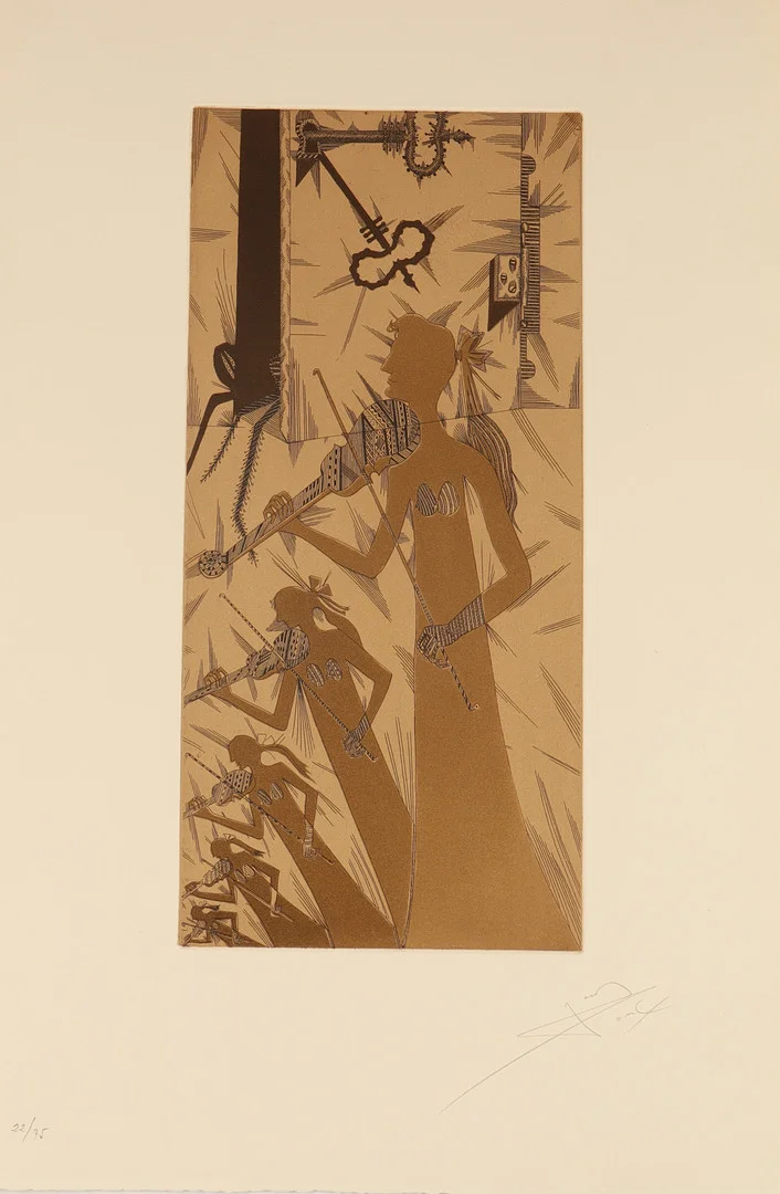JOAN PONÇ. "violinistes" serie la metamorfosis de kafka. estampación al aguafuerte sobre papel. polígrafa obra gráfica. firmada y justificada a lápiz. 1978. — Engravings & Prints — Barcelona Auctions