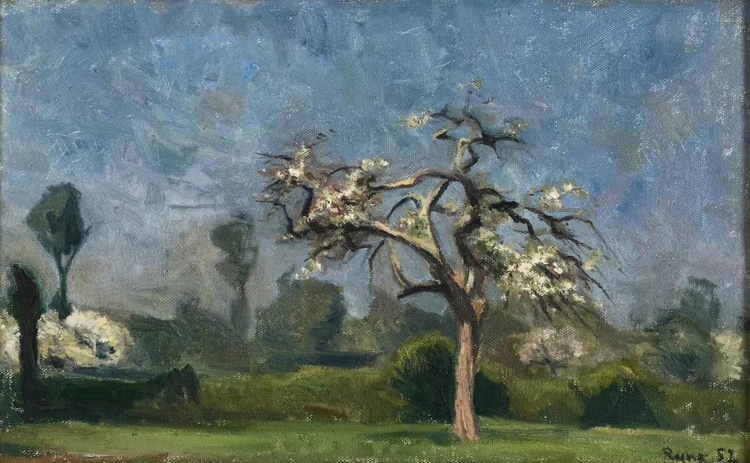 RYNO FRIEBERG. Det blommande trädet. — Paintings — Stockholms Auktionsverk Magasin 5