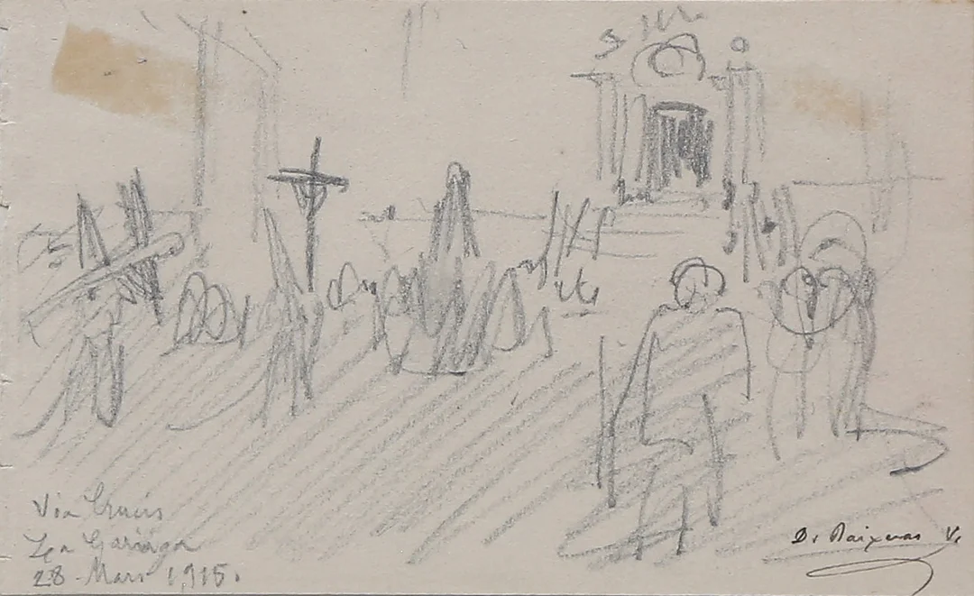 DIONÍS BAIXERAS. Procession. — Drawings — Balclis