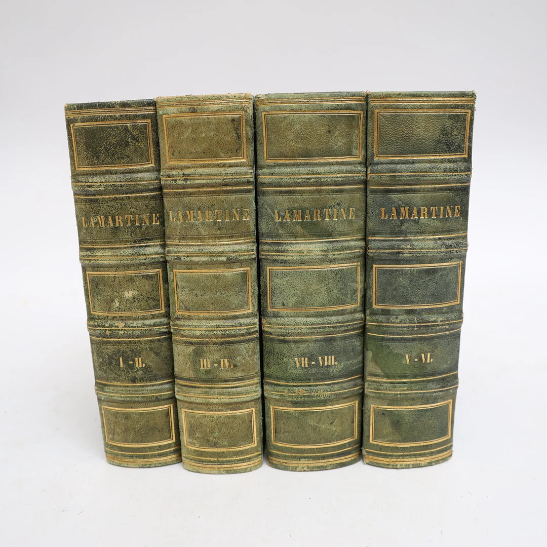 BÖCKER, "Oeuvres completes de m.a.de LAMARTINE" 1847, halvfranska skinnband. — Books — Falun Auktionsbyrå