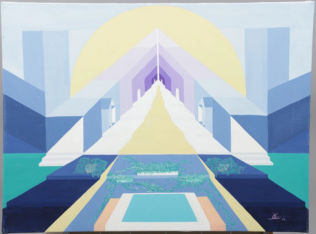 CHRISTIN OHLIN (1946-2025). "Ös ur", olja på duk, signerad och daterad -93. — Paintings — Växjö Auktionskammare