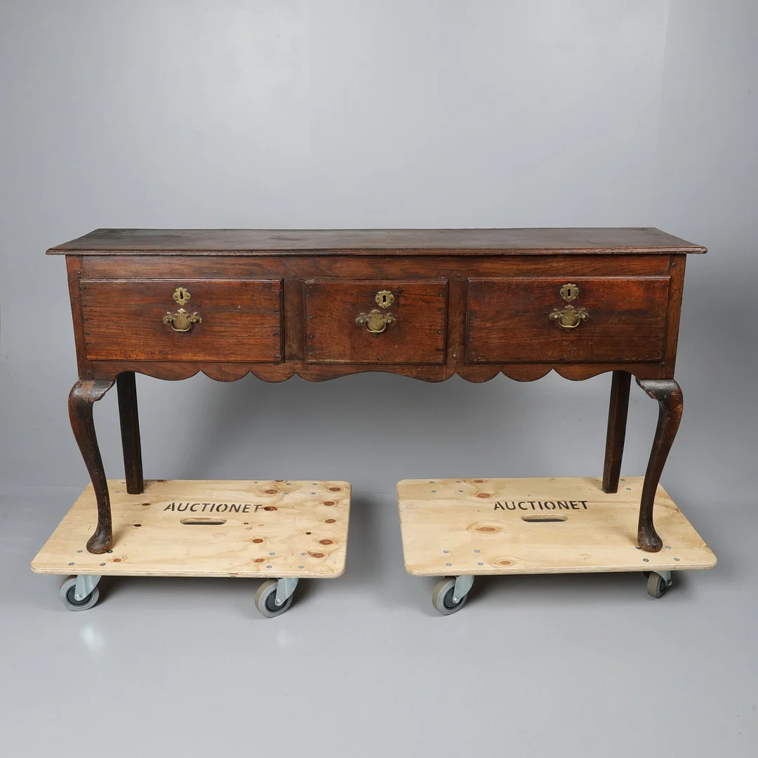 GEORGE III ELM DRESSER BASE. — Dining room furniture — Young's Auctions
