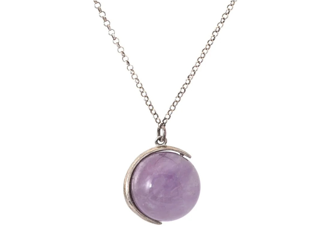 COLLIER, sterlingsilver, ametist, stämplad "Timi", längd ca 80 cm, vikt ca 17,9 g. — Smycken/Collier — Kaplans