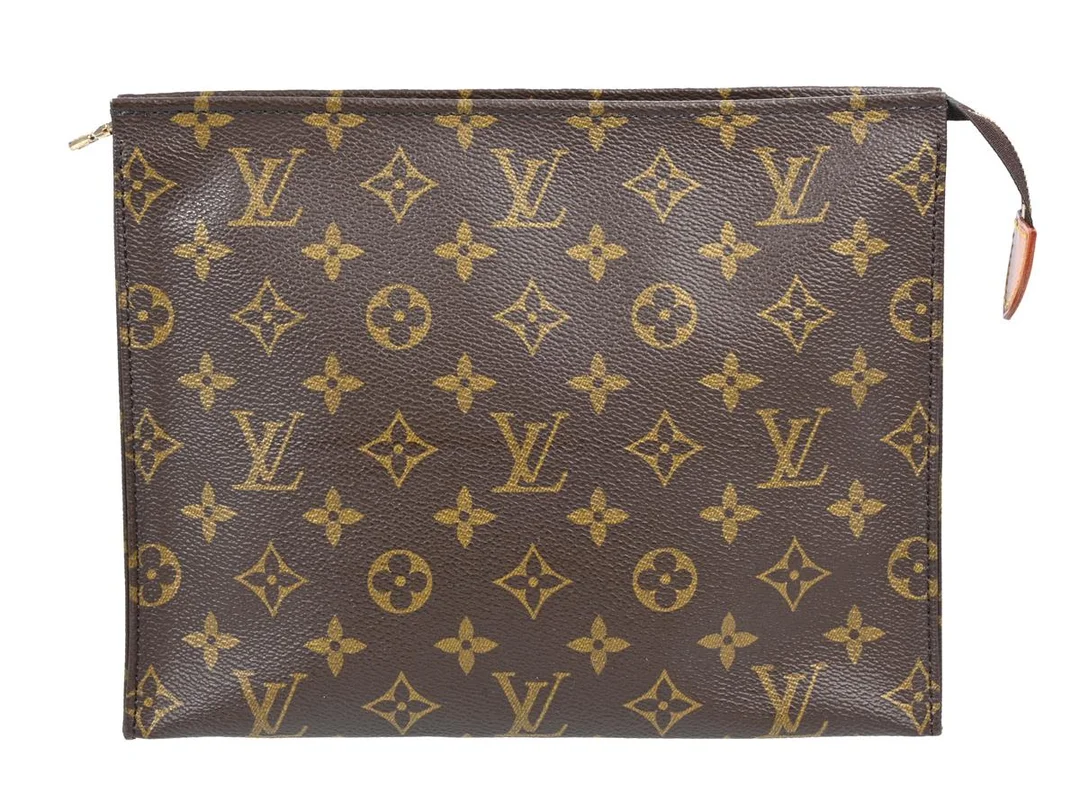 NECESSÄR, LOUIS VUITTON, Toiletry Pouch, monogram canvas, guldfärgade beslag, 25x19,5x5,5 cm, märkt TH8707, år 2007. — Accessoarer/Necessärer — Kaplans
