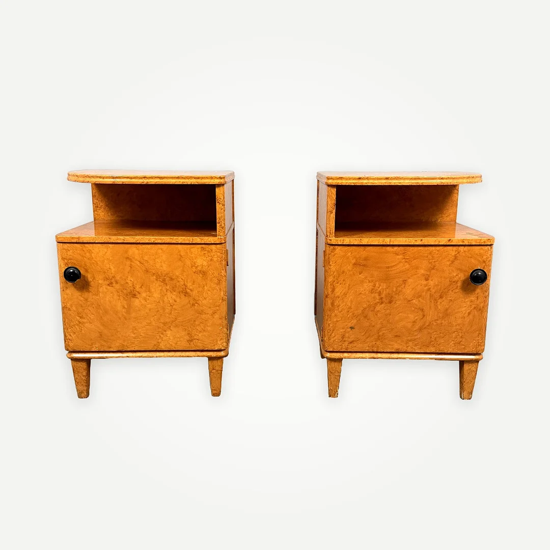 NATTDUKSBORD, ett par, Swedish Modern, 1900-talets första hälft. — Tables — Auktionshuset STO Bohuslän