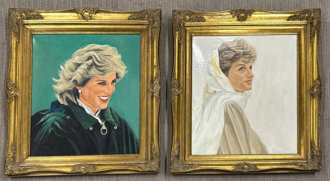ROBIN MCTIGUE. TWO PRINCESS DIANA OILS ON CANVAS. — Paintings — Chalkwell Auctions