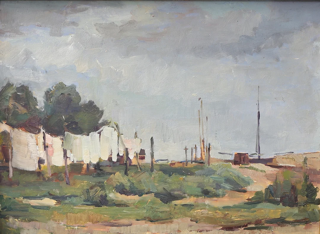 GUNNAR CHRISTENSON. olja på pannå, signerad och daterad 1929. — Paintings — Gomér & Andersson Linköping