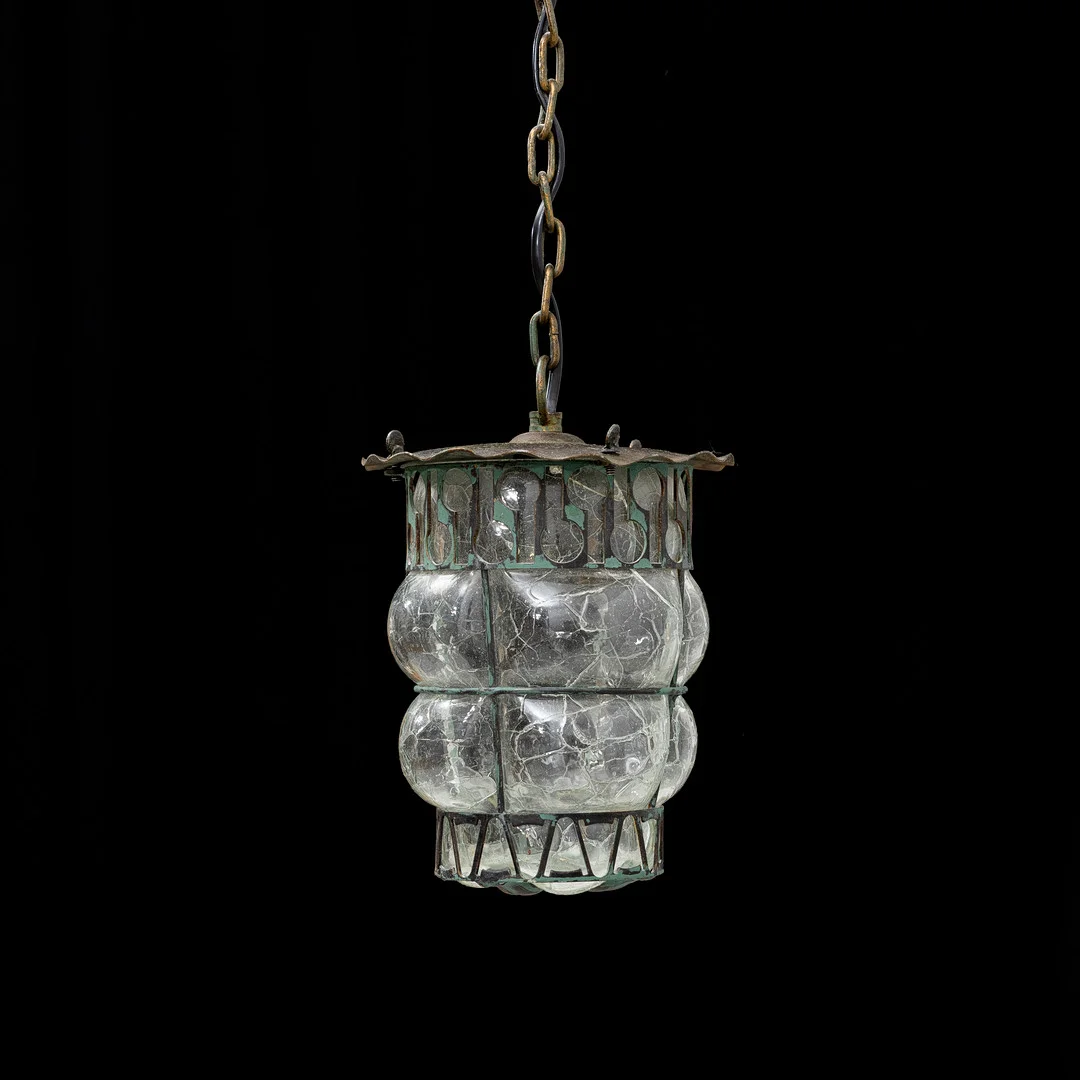 TAKLYKTA, glas och patinerad metall, 1900-talets andra hälft. — Ceiling lights — Auktionshuset Kolonn