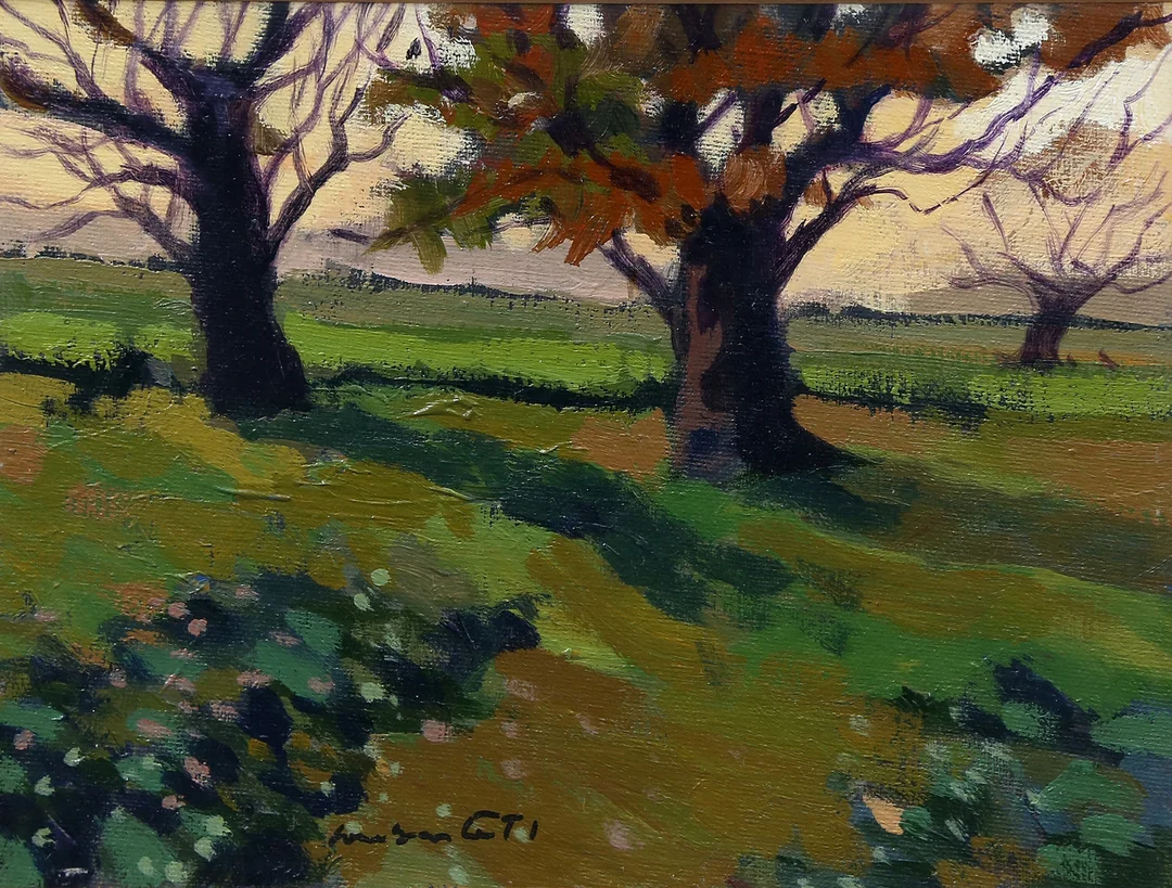 SPANISH SCHOOL, SECOND HALF OF THE 20TH CENTURY. Landscape with a tree. — Paintings — Balclis