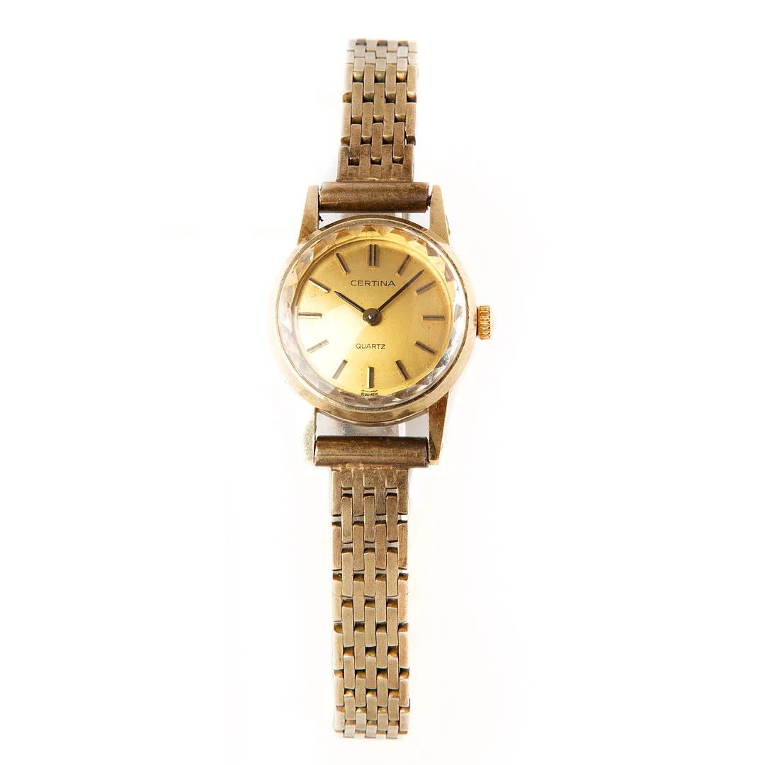 CERTINA, armbandsur, 19 mm, 14K guld, ca 1985. — Wristwatches — Stockholms Auktionsverk Göteborg