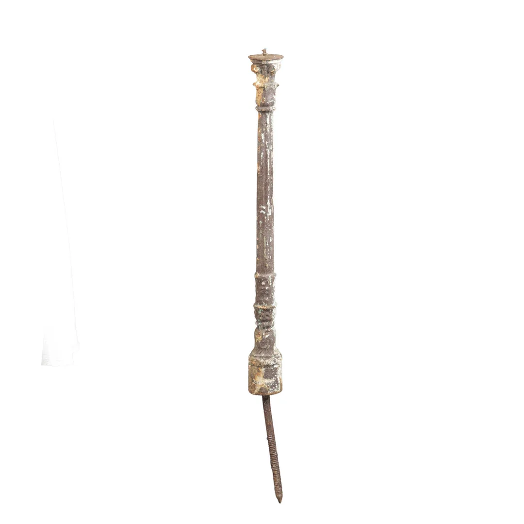 A 19TH CENTURY PATINATED CAST IRON GATE OR NEWEL POST. — Other — Bishop & Miller