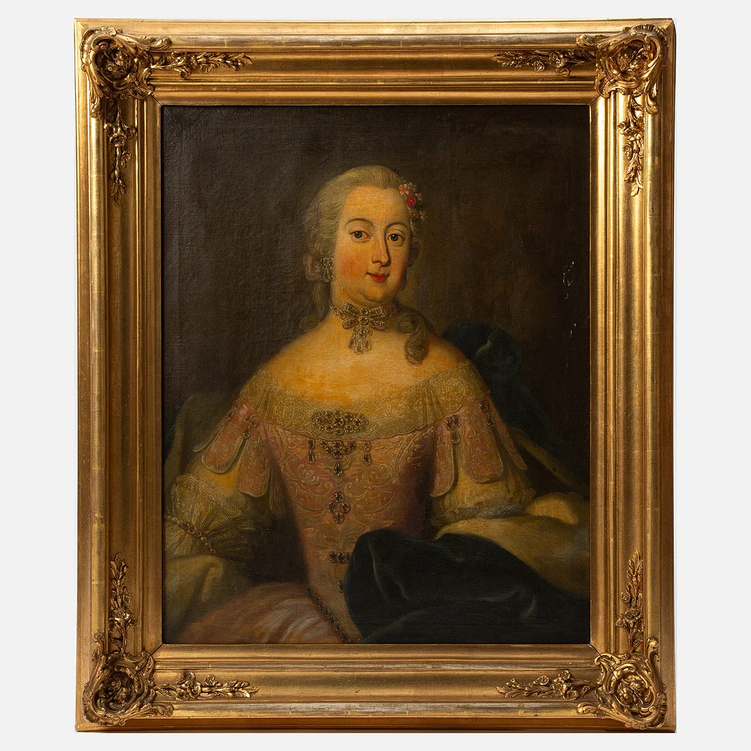 GEORG ENGELHARD SCHRÖDER (1684-1750). Porträtt av Drottning Lovisa Ulrika. — Paintings — Stockholms Auktionsverk Göteborg