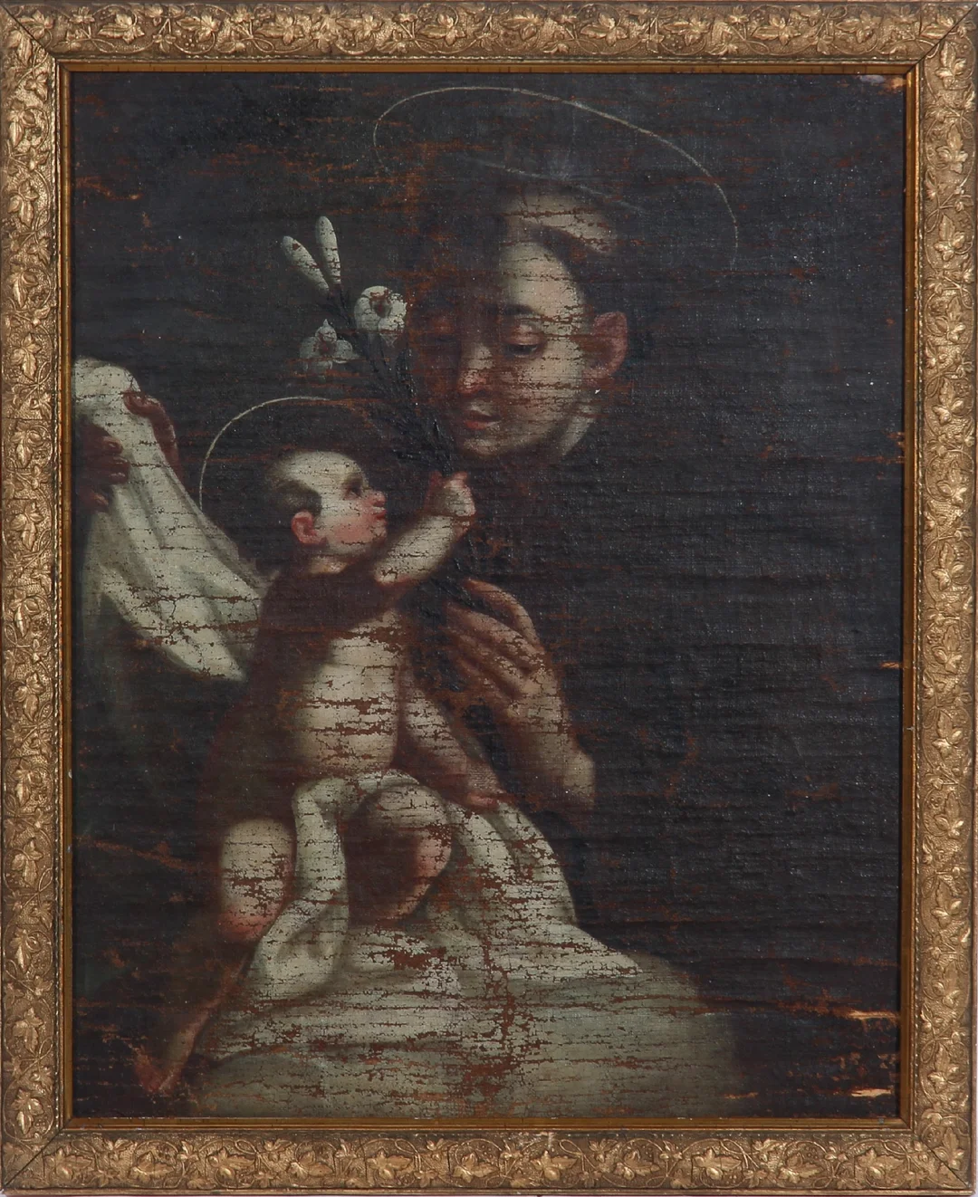 Probably Spanish painter. Saint Anthony of Padua, 17th-18th century — Paintings and sculptures/Older pictorial arts — Lauritz