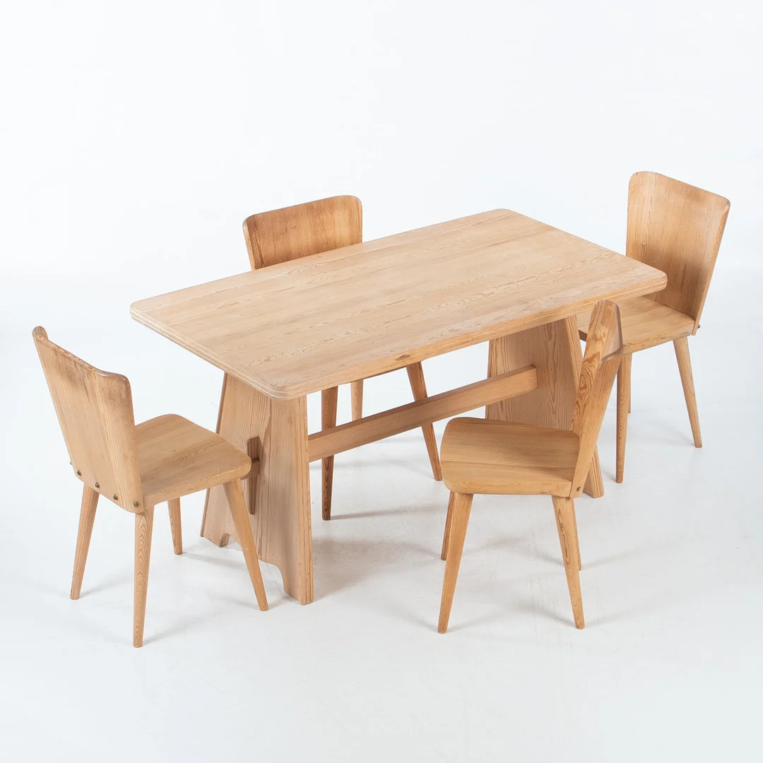 GÖRAN MALMVALL. "SPORTSTUGEMÖBLER", Svensk fur, AB Karl Andersson & Söner Möbelfabrik, 1940-tal.. Modell 510. — Dining room furniture — Laholms Auktionskammare
