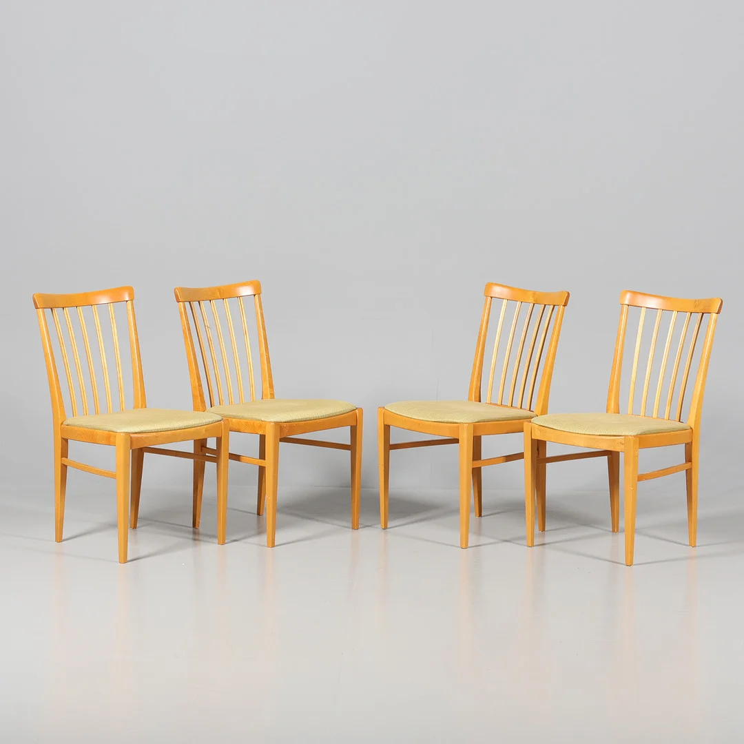 CARL MALMSTEN. STOLAR, 4 stycken, "Herrgården", Åfors Möbelfabrik AB. — Armchairs & Chairs — Borås Auktionshall