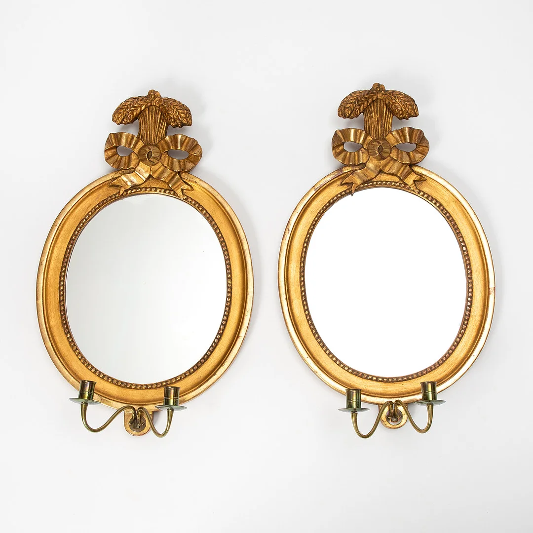 SPEGELLAMPETTER, ett par. Gustaviansk stil, 1800-tal. — Mirrors — Stockholms Auktionsverk Göteborg