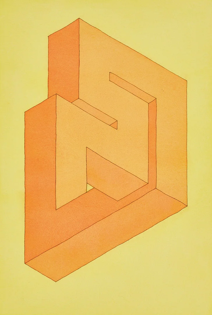 OSCAR REUTERSVÄRD (Sverige, 1915-2002), "Perspective japonaise No 368 afml", signerad, akvarell på Arches-papper. — Paintings — Crafoord Auktioner Stockholm