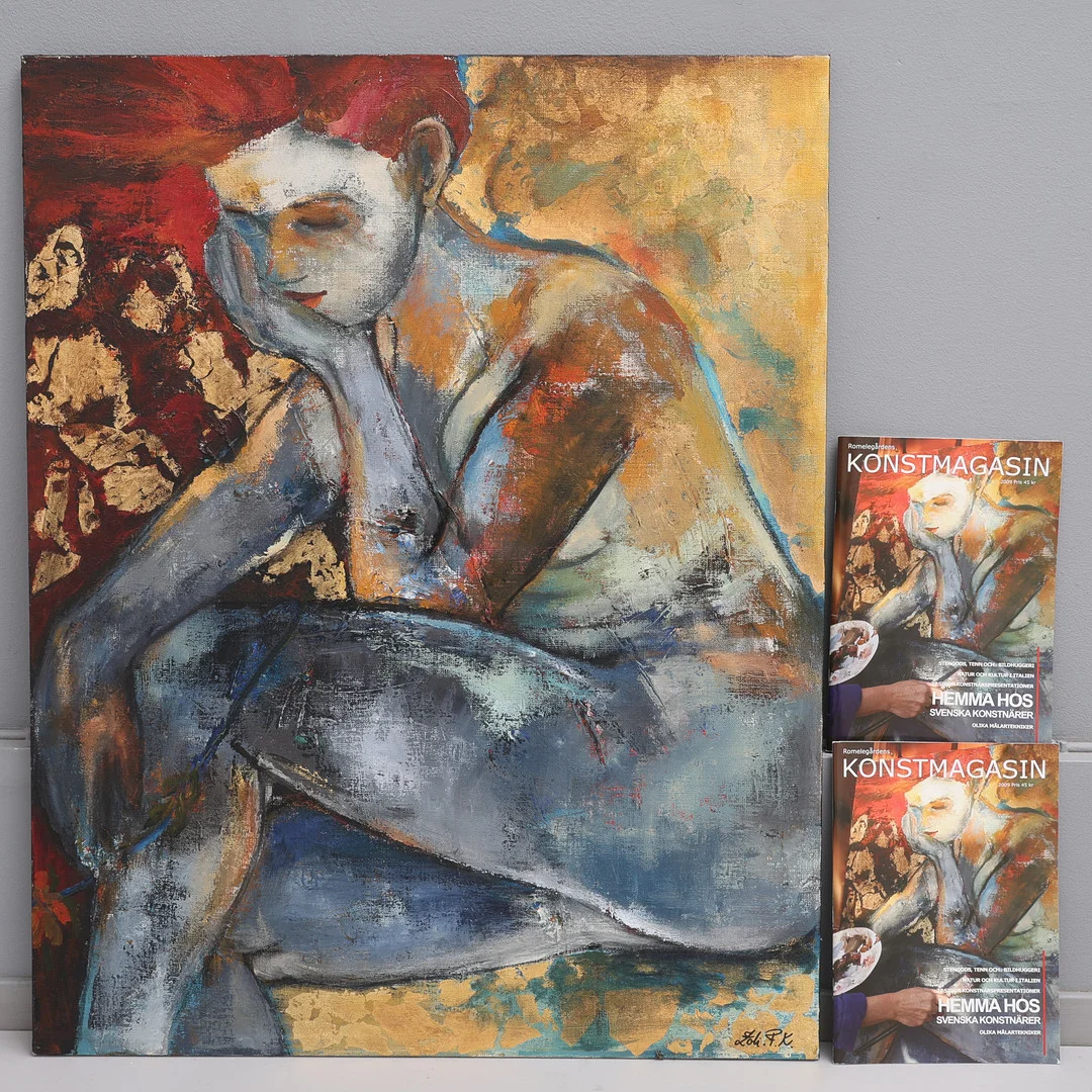 ZOLI FUGLESANG. "FUNDERSAM". — Paintings — Crafoord Auktioner Lund