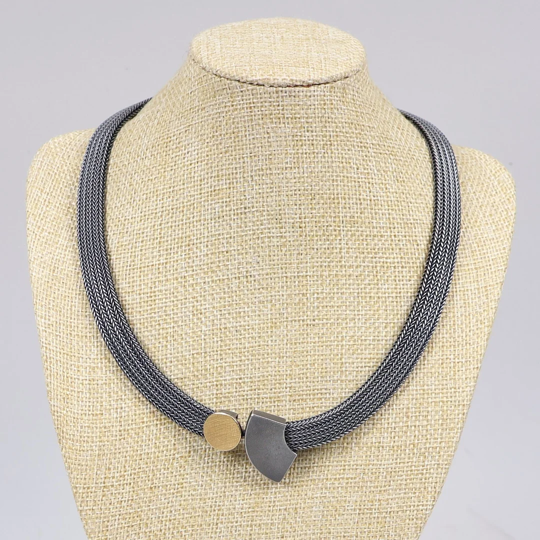 CLAES LILJEROTH. collier, sterling silver, delvis förgyllt, Malmö. — Necklace — Markus Auktioner