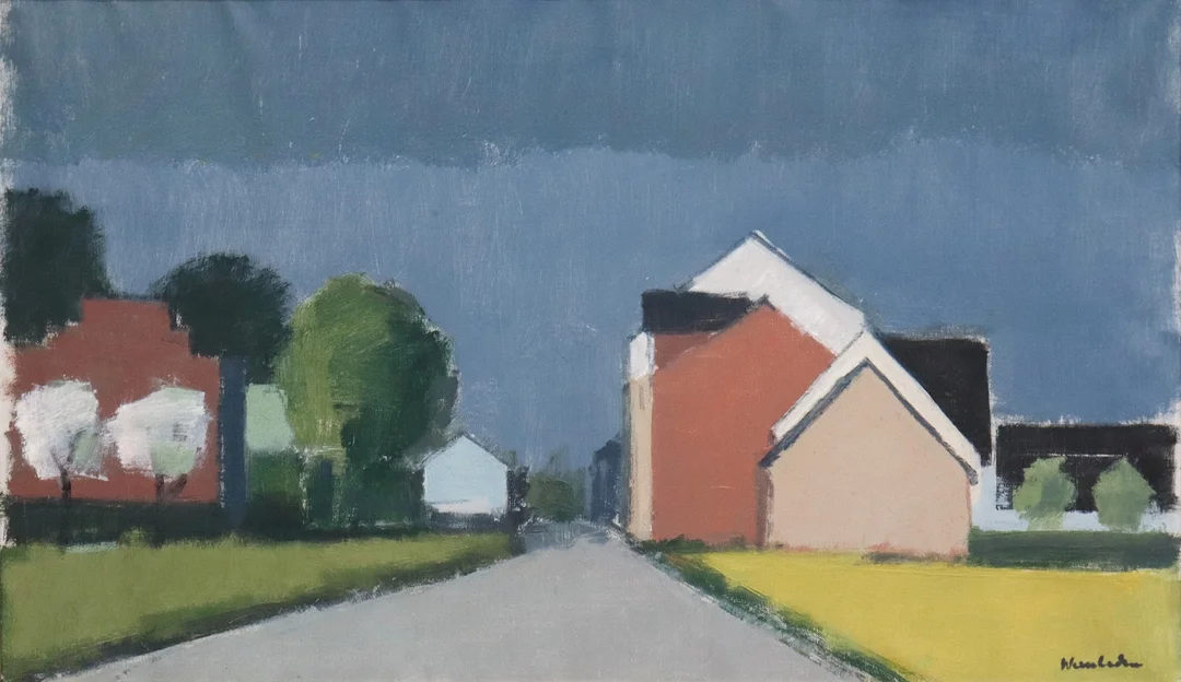 STIG WERNHEDEN. olja på duk, bymotiv. — Paintings — Markus Auktioner