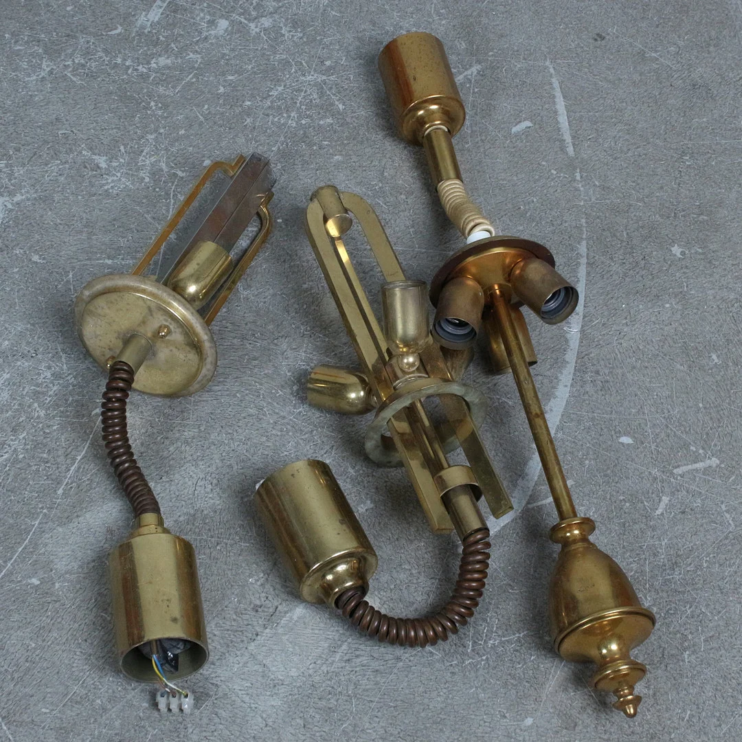 Konvolut Deckenlampe der 1970er, Messing, Chrom. — Ceiling lights — Stockholms Auktionsverk Düsseldorf/Neuss