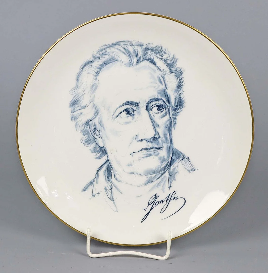MEISSEN GOETHE TELLER. — European — Auktionshaus Bossard