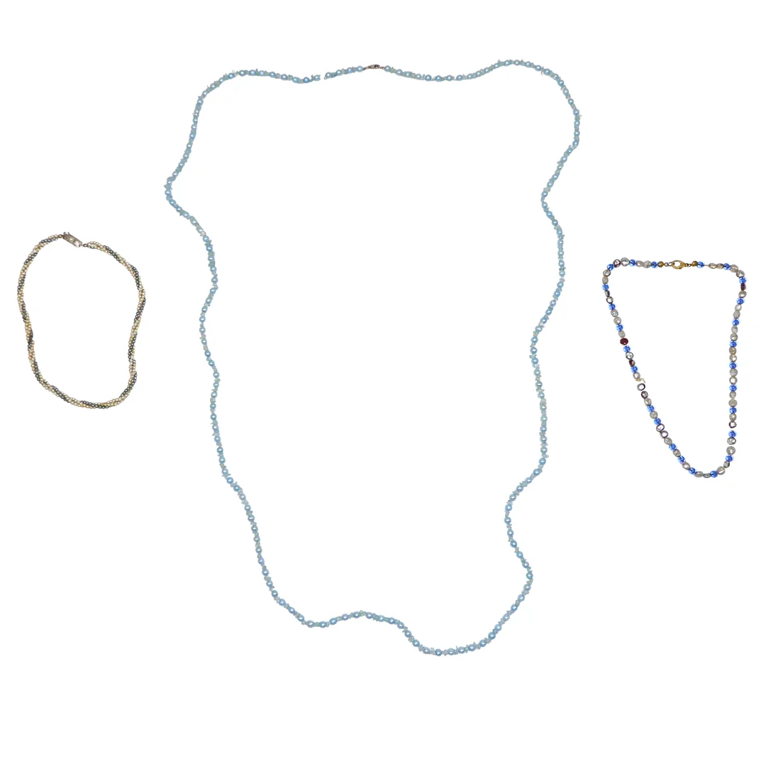 KONVOLUT AUS PERLENKETTEN, 3-TEILIG. — Jewellery — Auktionshaus Stuber's Hammerschlag