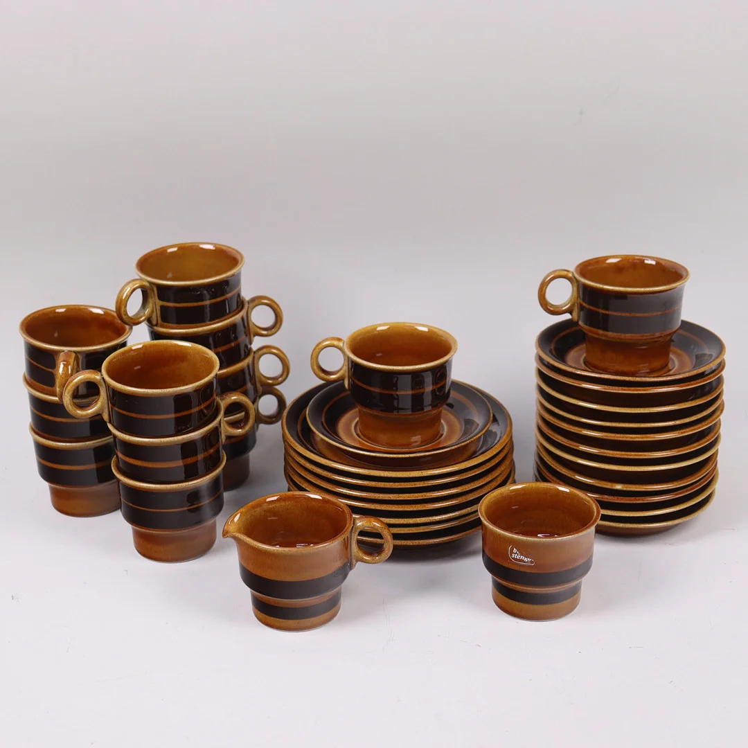 HERTHA BENGTSSON. kaffeservis, "Brazil", för Andersson & Johansson, Höganäs, 9 delar. — Tableware — Markus Auktioner