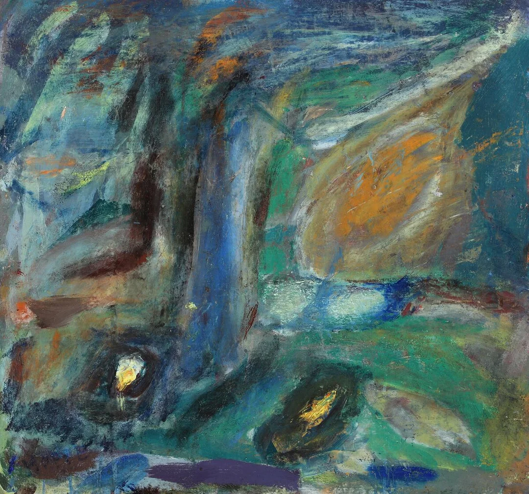 Erik Hoppe: Untitled. Signed Hoppe. Oil on canvas. 65×70 cm. — Modern Paintings/Classical modernism — Bruun Rasmussen