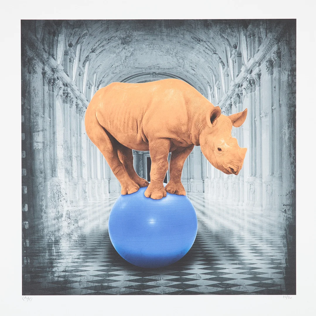 LARS TUNEBO. "Having a Ball", färgserigrafi, signerad och numrerad 10/30. — Engravings & Prints — Stockholms Auktionsverk Sickla