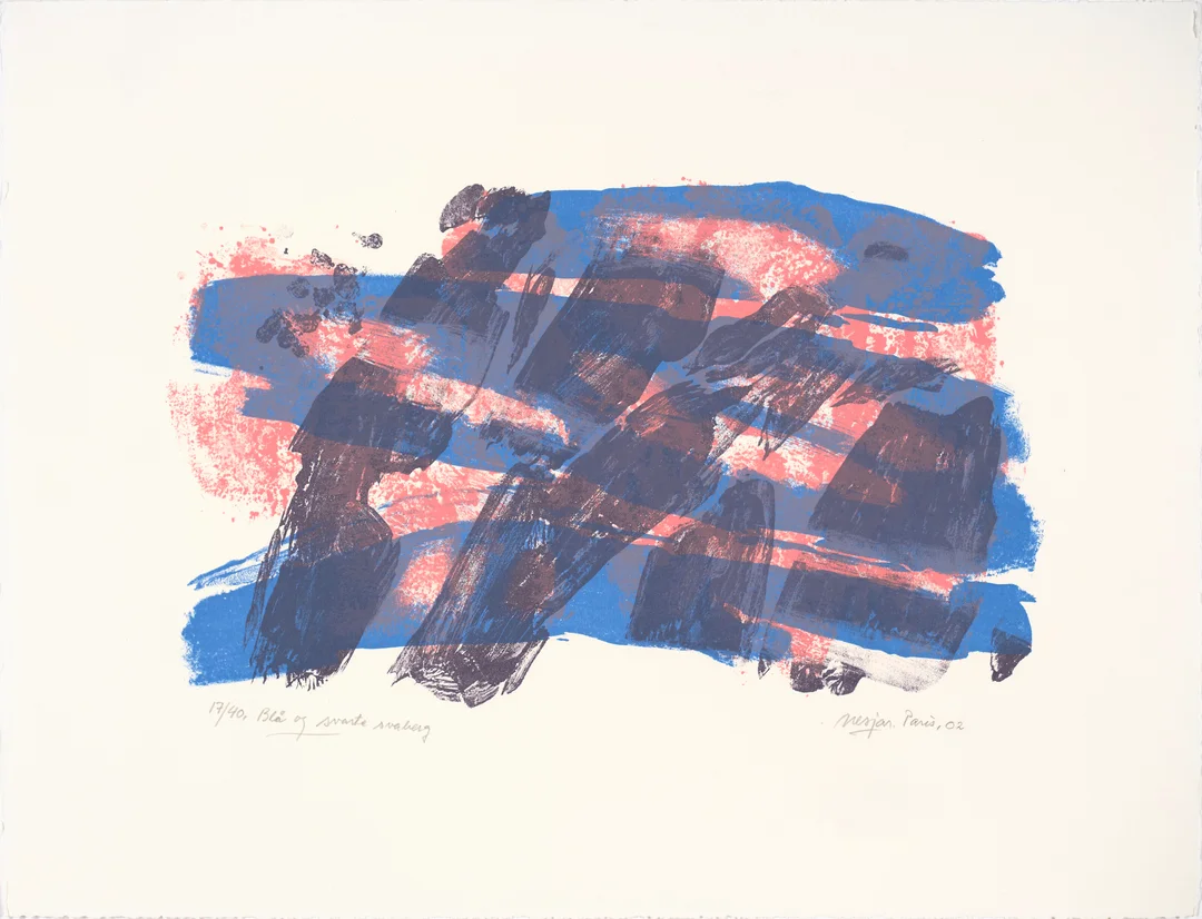 Nesjar, Carl — "Blå og svarte svaberg" 2002 — Kunst/Grafikk — Blomqvist