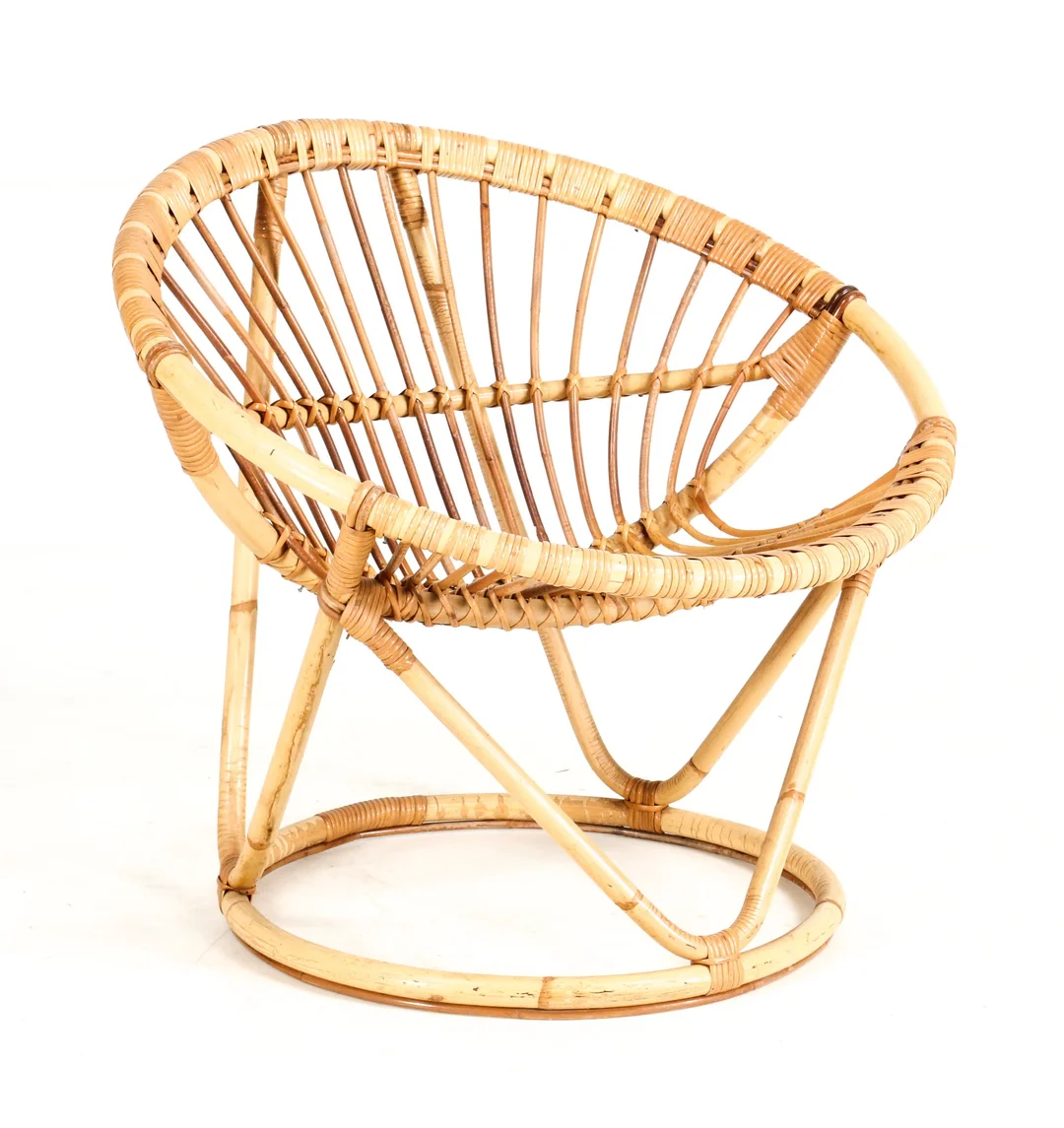 Danish furniture manufacturer. Armchair, bamboo, 1960/70s — Furniture/Lounge chairs — Lauritz