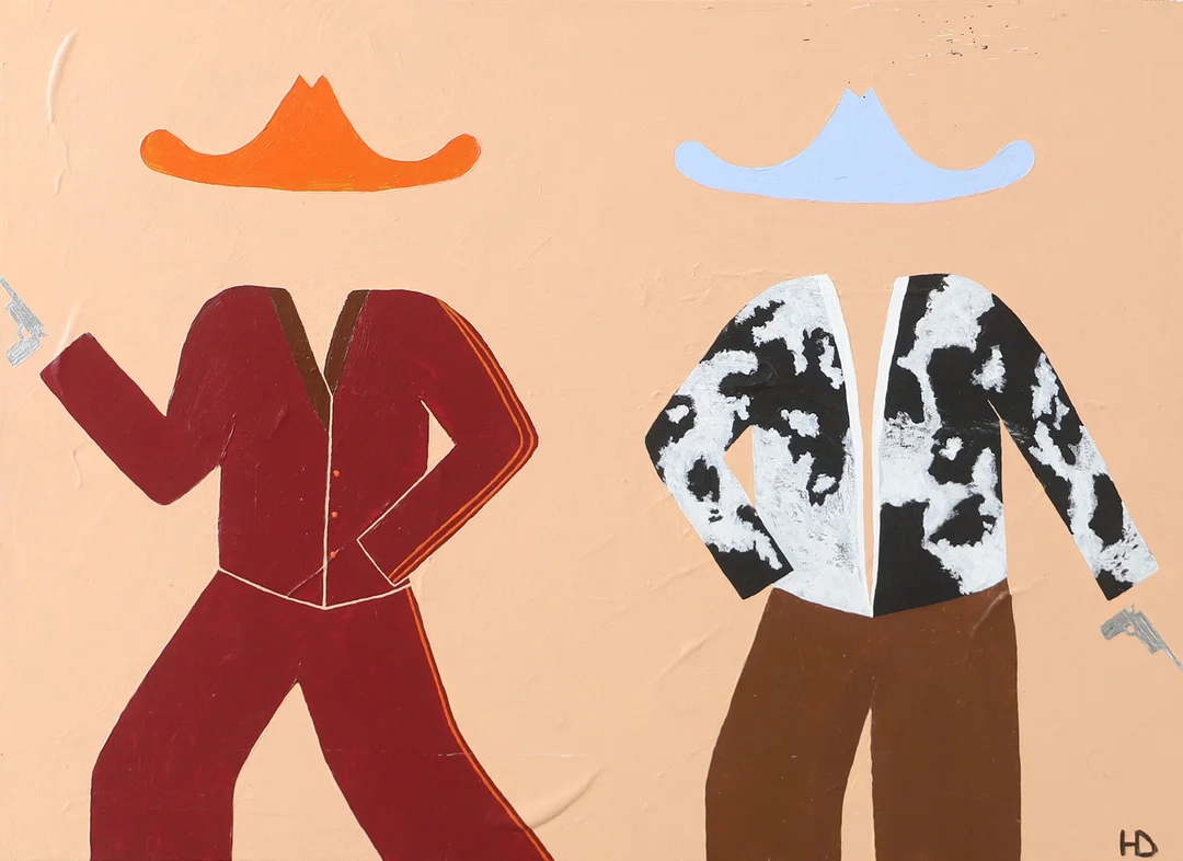 HANNAH DAVIES. "It´s a cowbozzle", olja på duk, signerad H.D. — Paintings — Helsingborgs Auktionskammare