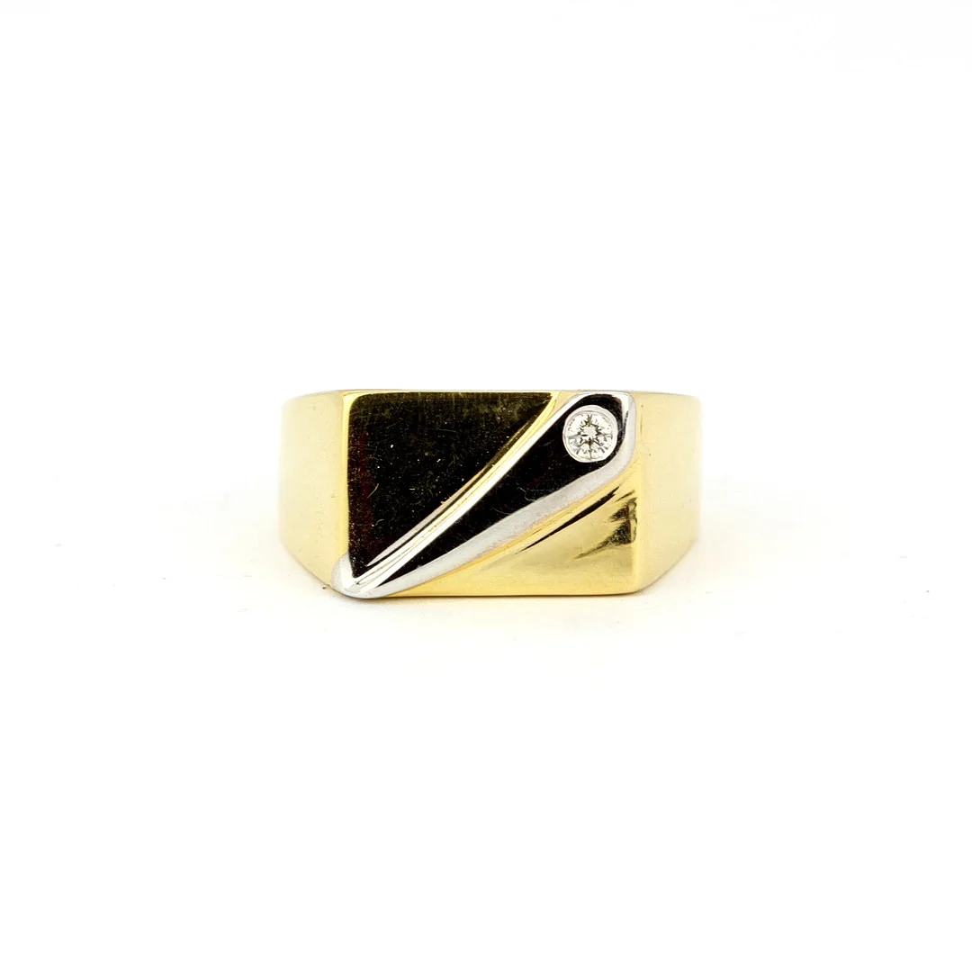 GENTLEMAN'S 18CT DIAMOND RING. — Rings — Chalkwell Auctions