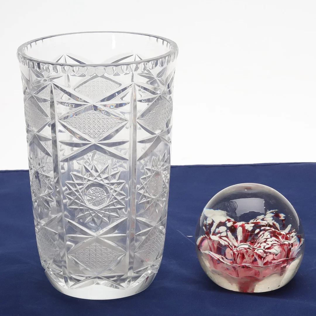 VAS OCH BREVPRESS, glas, 1900-tal. — Other — Örebro Stadsauktioner