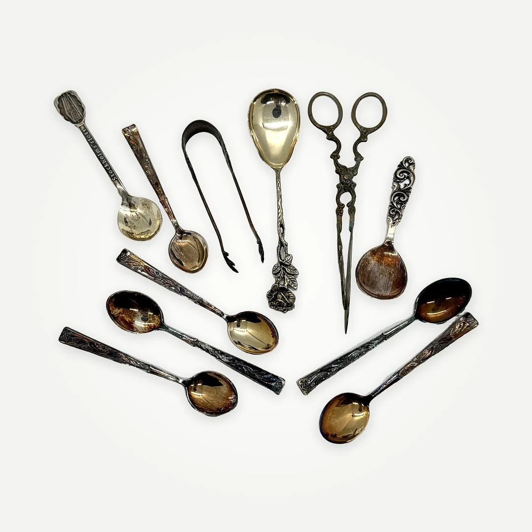 BESTICKSDELAR, 11 delar, Silver. — Silver — Auktionshuset STO Bohuslän