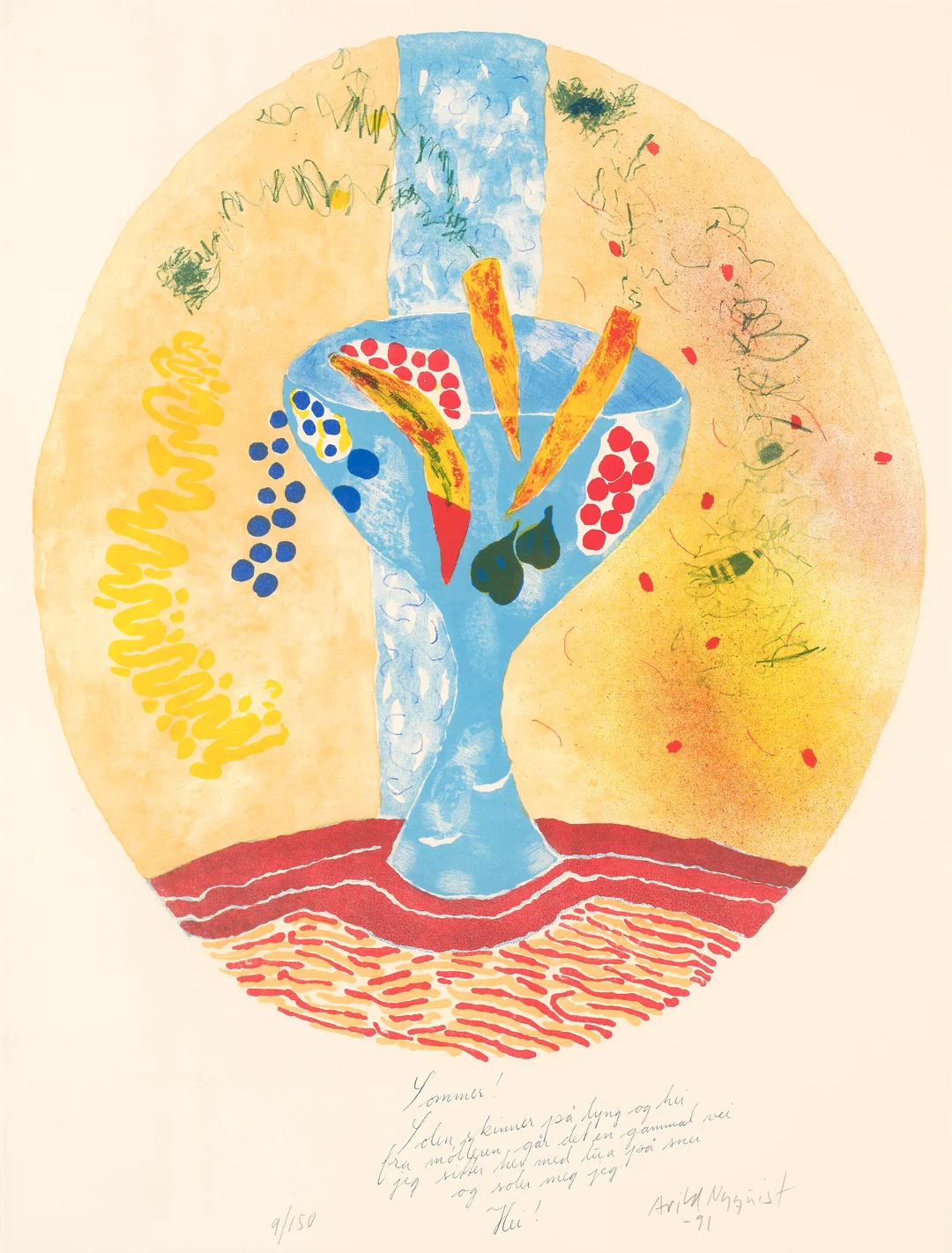 Nyquist, Arild — "Sommer" 1991 — Kunst/Grafikk — Blomqvist
