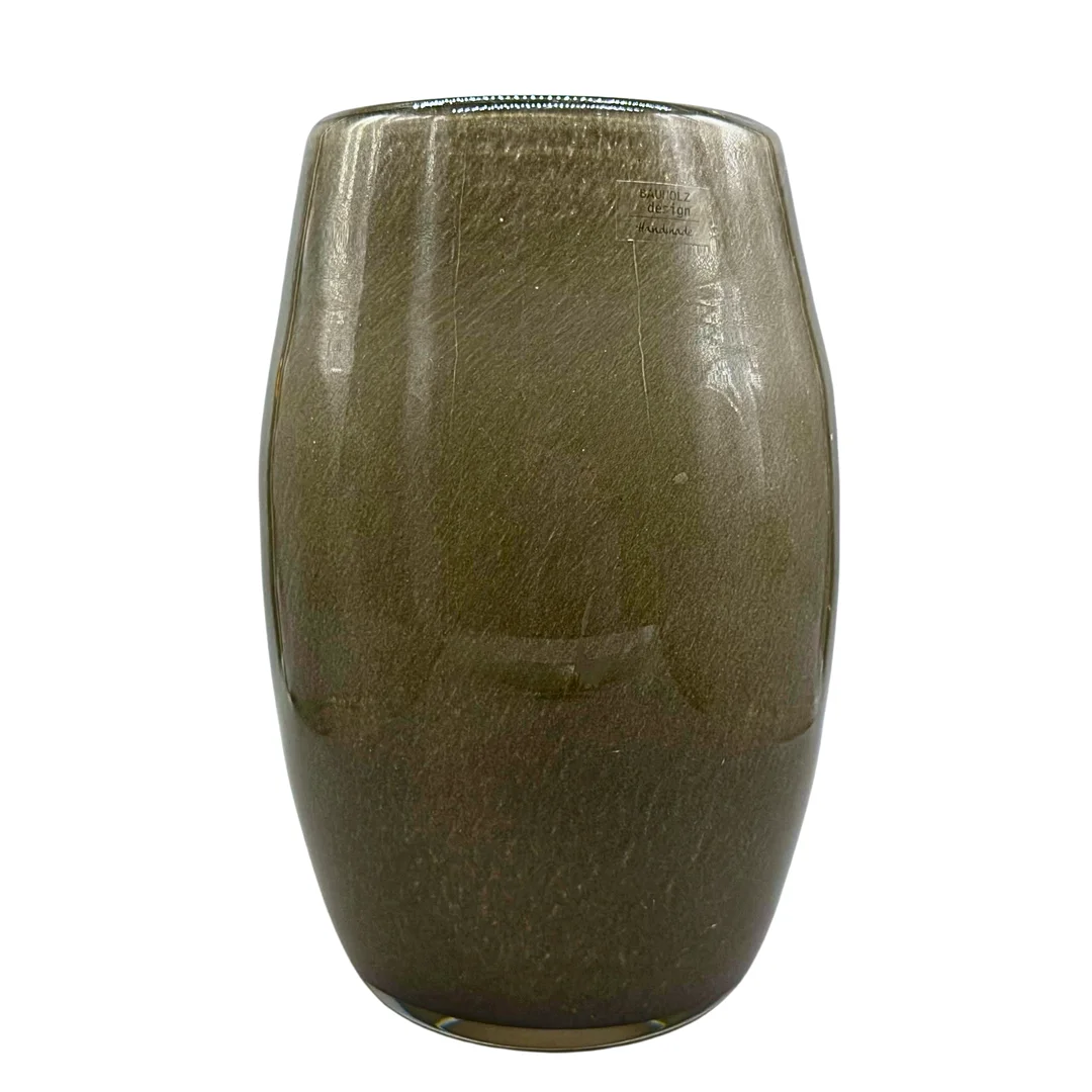 BAUHOLZ DESIGN. GROSSE ÜBERFANG-GLASVASE IN GRÜN. — Art glass — Auktionshaus Stuber's Hammerschlag