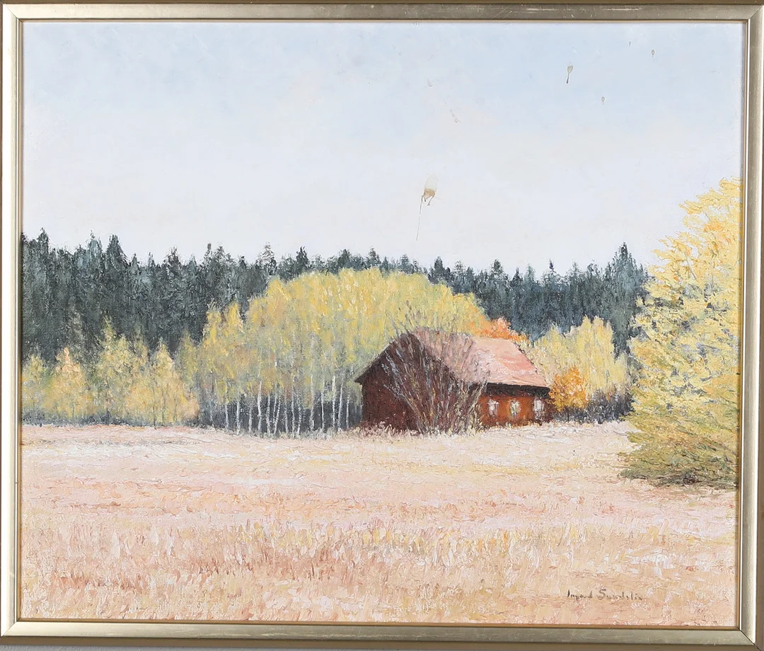 INGRID SUNDELIN. Olja på duk, " Västmanland", signerad. — Paintings — Gomér & Andersson Norrköping